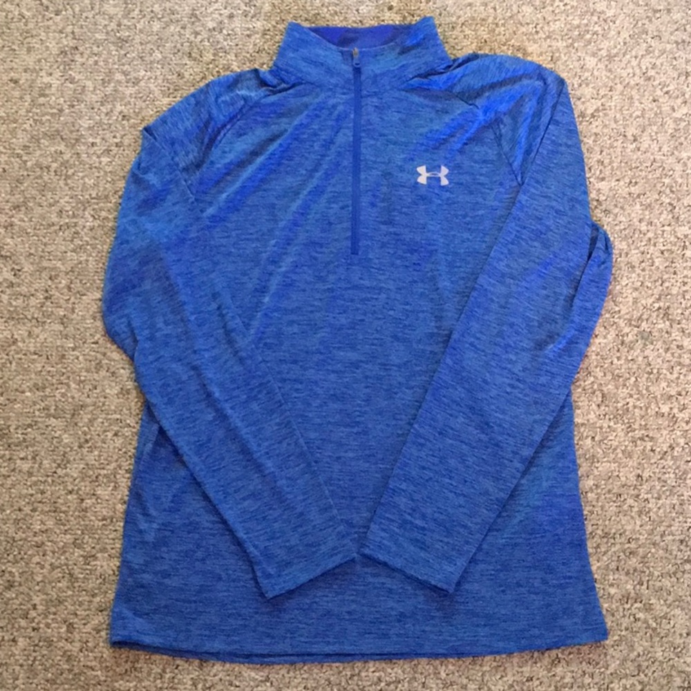 Under Armour ‘Heather Blue’ Long Sleeve Quarter Zip.